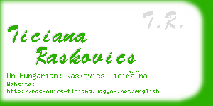 ticiana raskovics business card